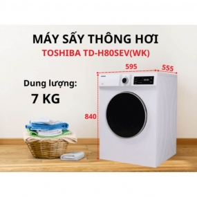 Máy sấy thông hơi TOSHIBA TD-H80SEV(WK)