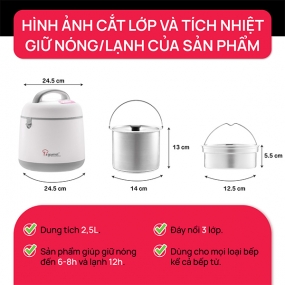 Nồi ủ giữ nhiệt La gourmet 2,5L – 397614