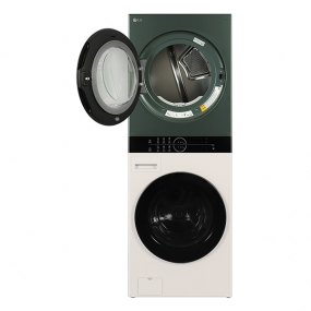 Tháp giặt sấy LG WashTower WT2517NHEG Giặt 25kg/Sấy 17kg xanh/be