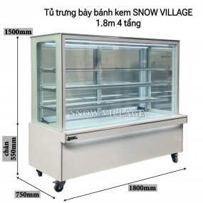 Tủ bánh 4 tầng 1.8M Snow Village GB-500-4L.Z4