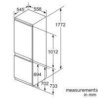 Tủ lạnh âm Bosch KIN86AF30O Series 6 273 lít