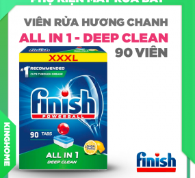 Viên rửa bát Finish All in one 90 viên - Hương Chanh