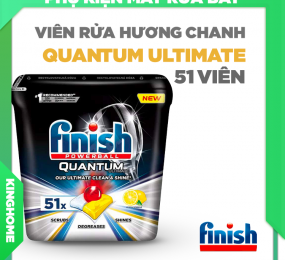 Viên rửa bát Finish Quantum Ultimate 51 viên - Hương chanh