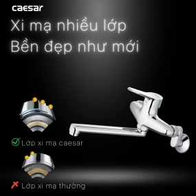 Vòi bếp nóng lạnh Caesar K540C gắn tường