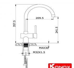 Vòi rửa chén Konox KN1206