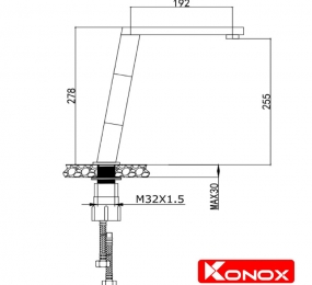 Vòi rửa chén Konox KN1209