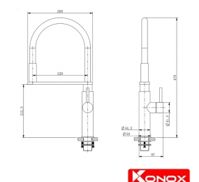 Vòi rửa chén Konox KN1618