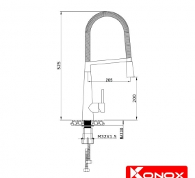 Vòi rửa chén Konox KN1909