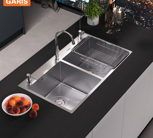 Chậu rửa đôi, hai hố cân Garis GS23.82