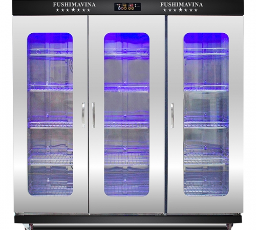 Tủ sấy bát cánh kính 1800L 2 lớp quạt gió Fushima FSM TSBQG- 3CK2L 304