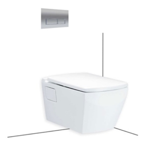 Bồn cầu treo tường Tetragon Cotto SC198717(F) nắp đóng êm