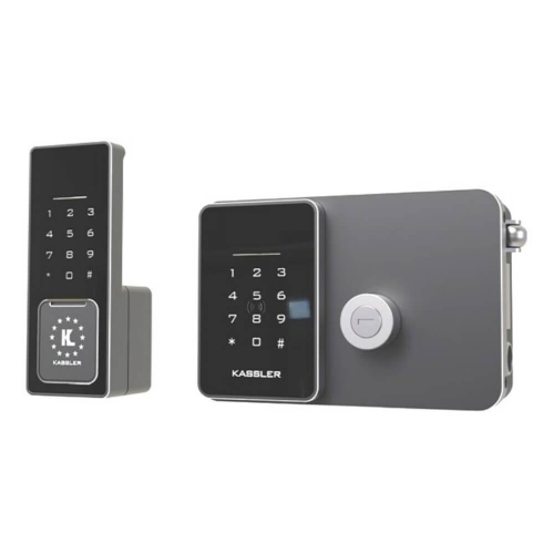 Khóa cửa cổng Kassler KL-579 CNC Silver Grey Remote Wifi