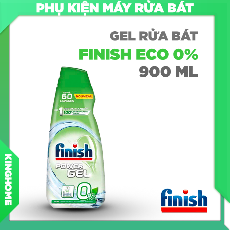 Gel rửa chén bát Finish Eco 0% 900ml