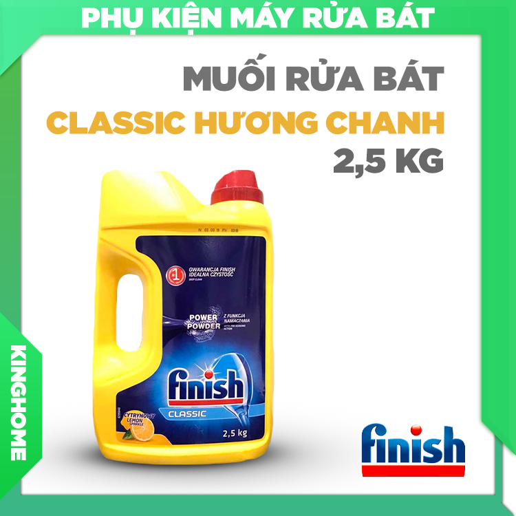 Bột rửa bát Finish Classic 2.5Kg - Hương Chanh