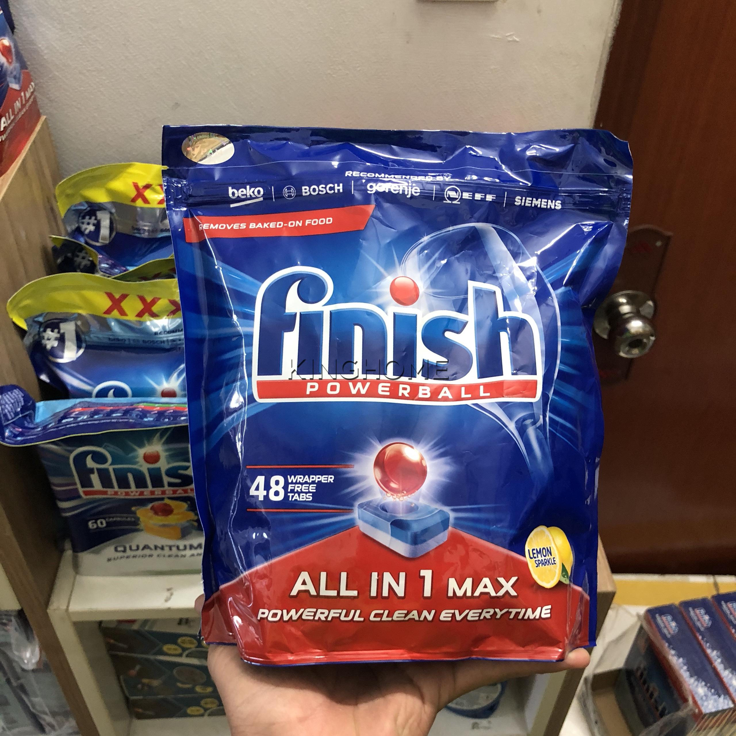 Viên rửa bát Finish All In 1 Max 80 viên - Hương chanh