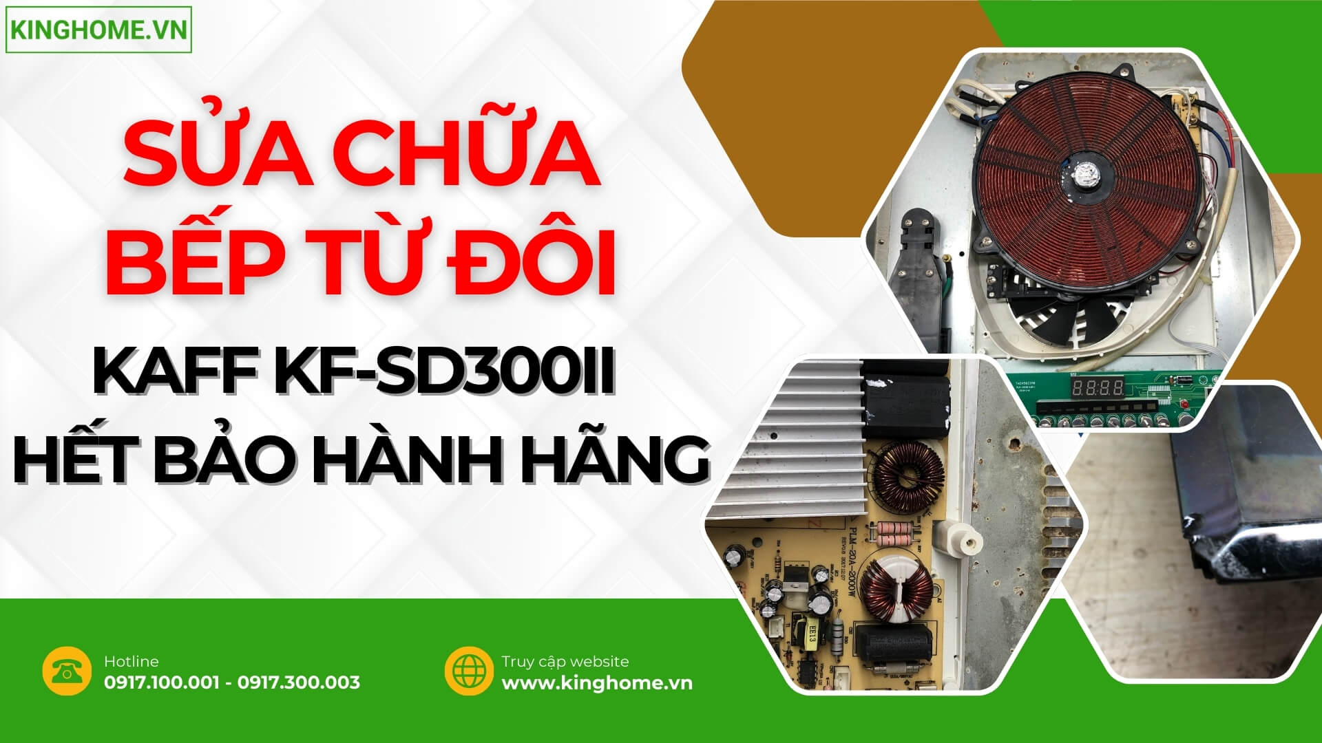 Sửa chữa Bếp từ đôi Kaff KF-SD300II hết bảo hành của hãng