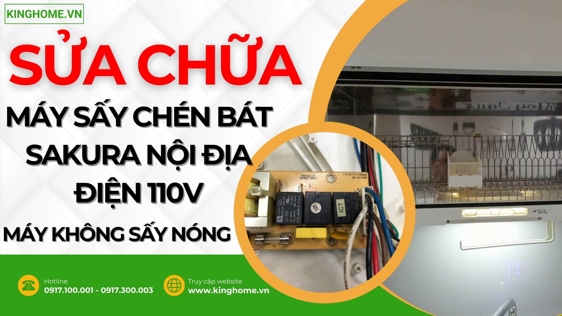 Thay thế quạt gió và thanh gia nhiệt máy sấy chén bát Sakura nội địa Đài Loan cho chị Tâm ngụ tại Cư xá Lữ Gia Quận 11, TP.HCM nguyên nhân máy không sấy nóng và không khô được