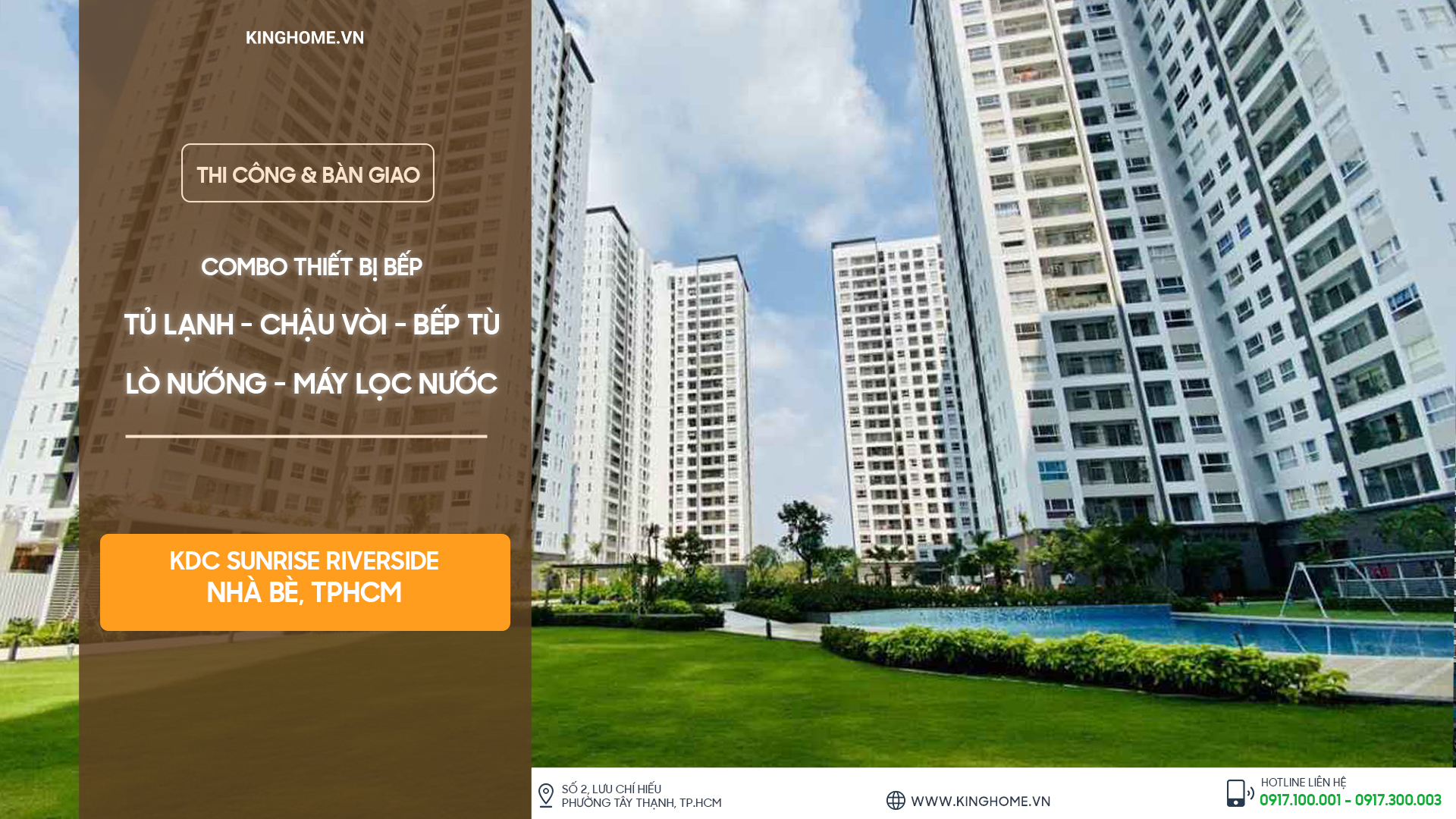 Lắp Đặt Combo Thiết bị Bếp Tại Chung Cư Sunrise Riveside
