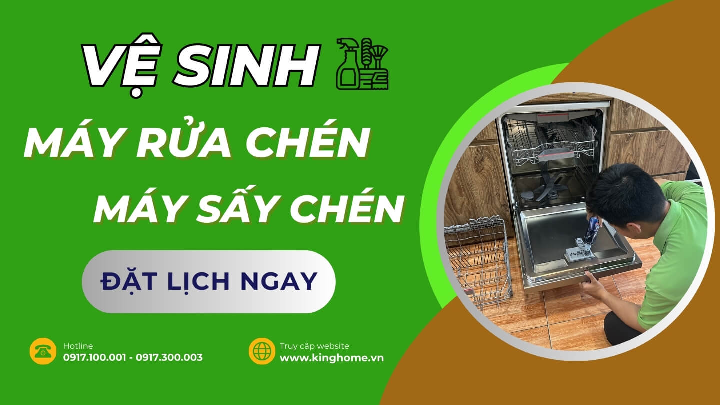 Vệ sinh máy rửa chén, máy sấy chén