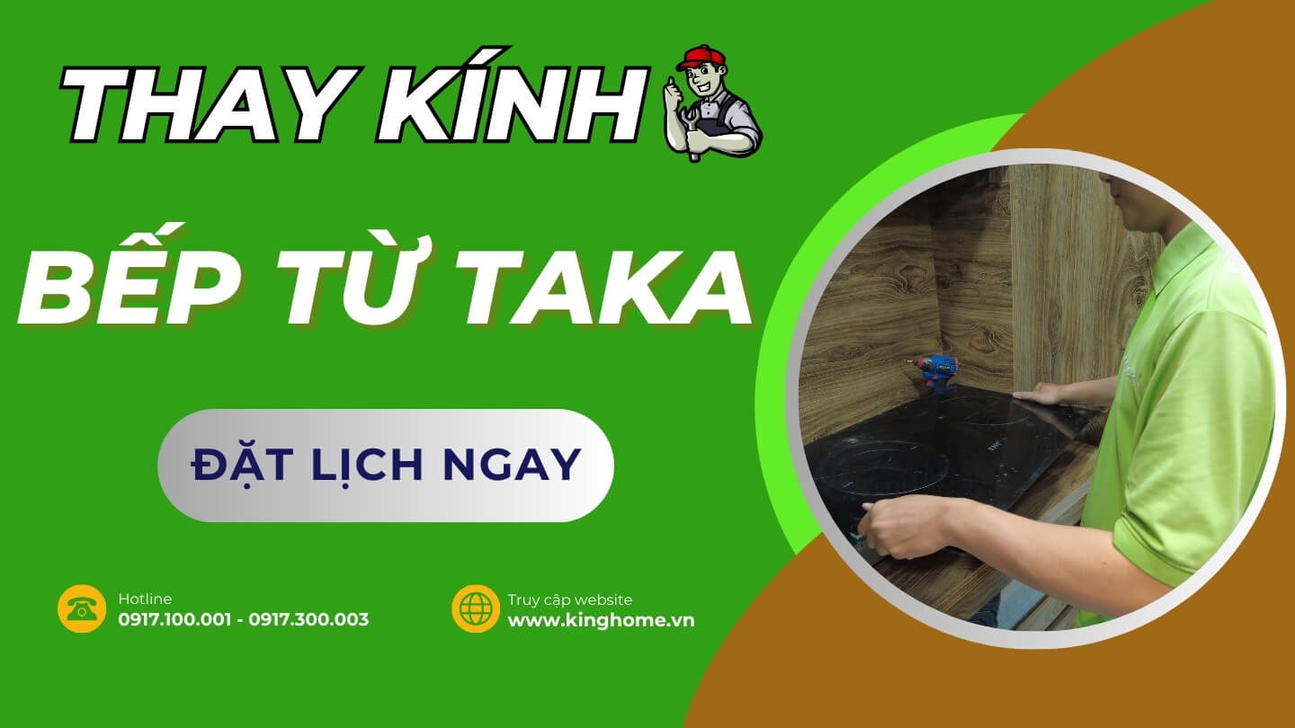 Thay kính bếp từ Taka