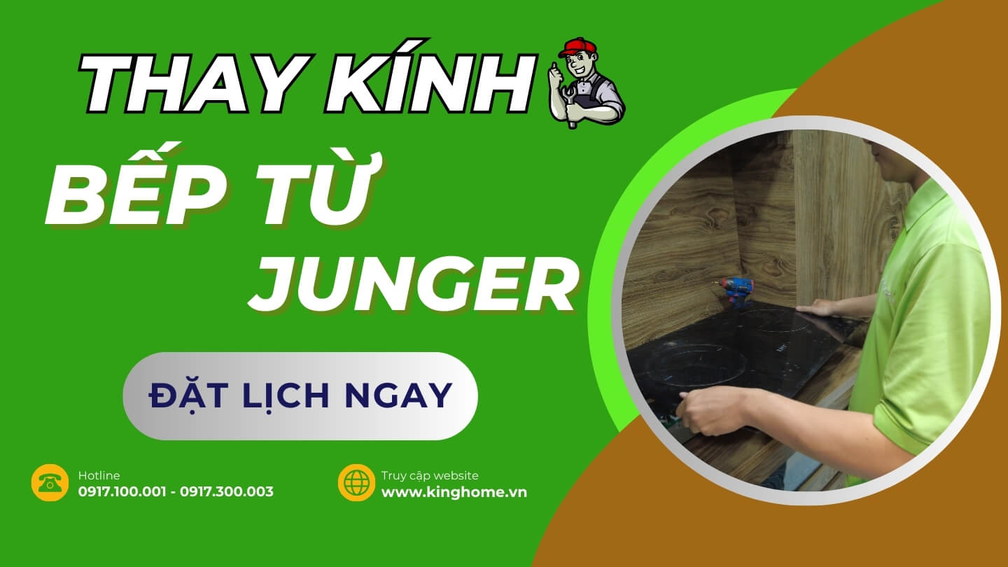 Thay kính bếp từ Junger