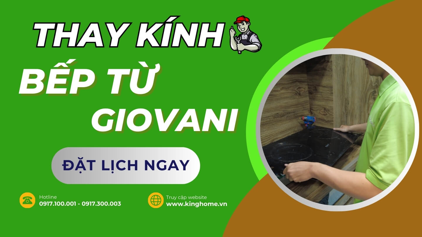 Thay kính bếp từ Giovani