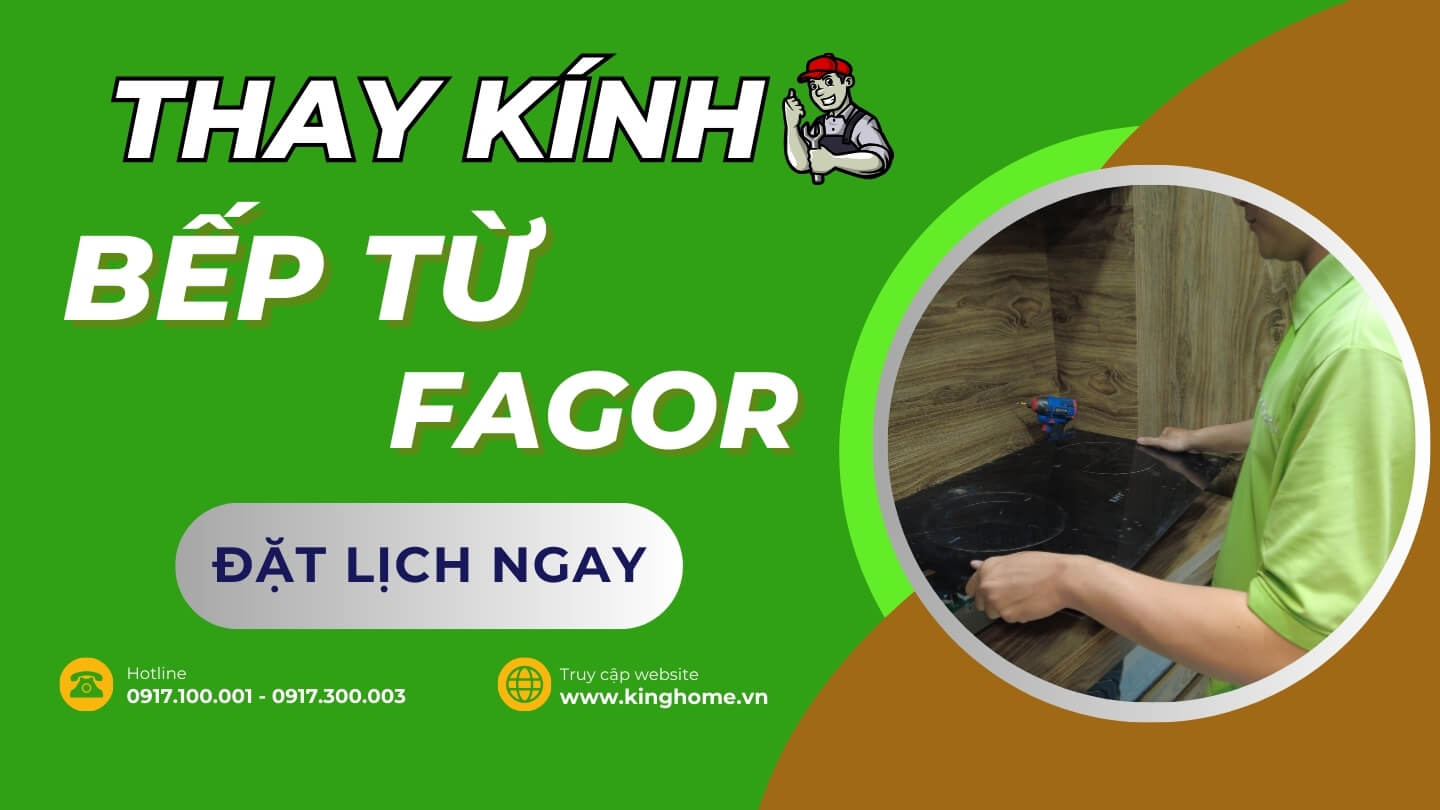 Thay kính bếp từ Fagor