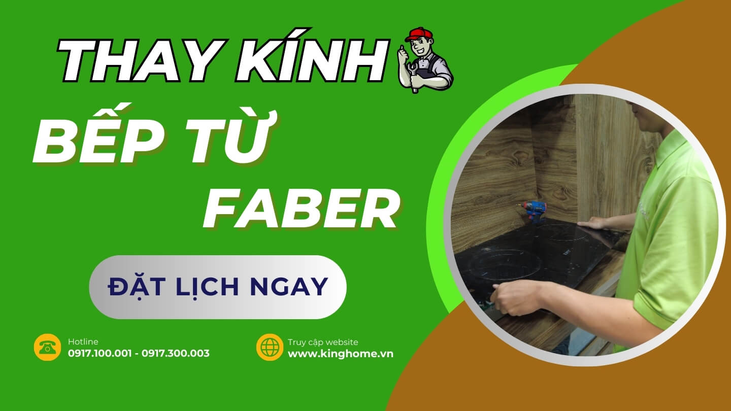 Thay kính bếp từ Faber