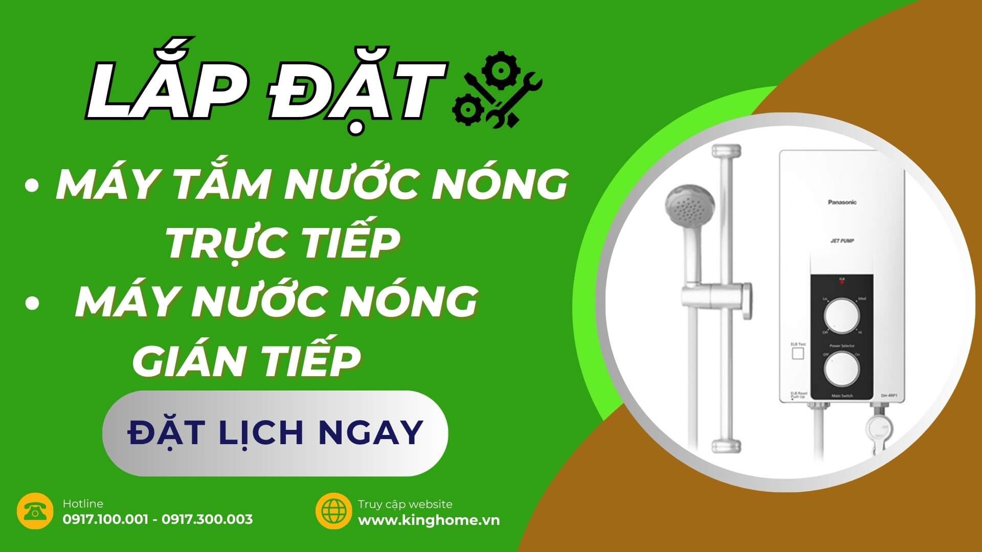 Dịch vụ lắp đặt máy tắm nước nóng trực tiếp, máy nước nóng gián tiếp