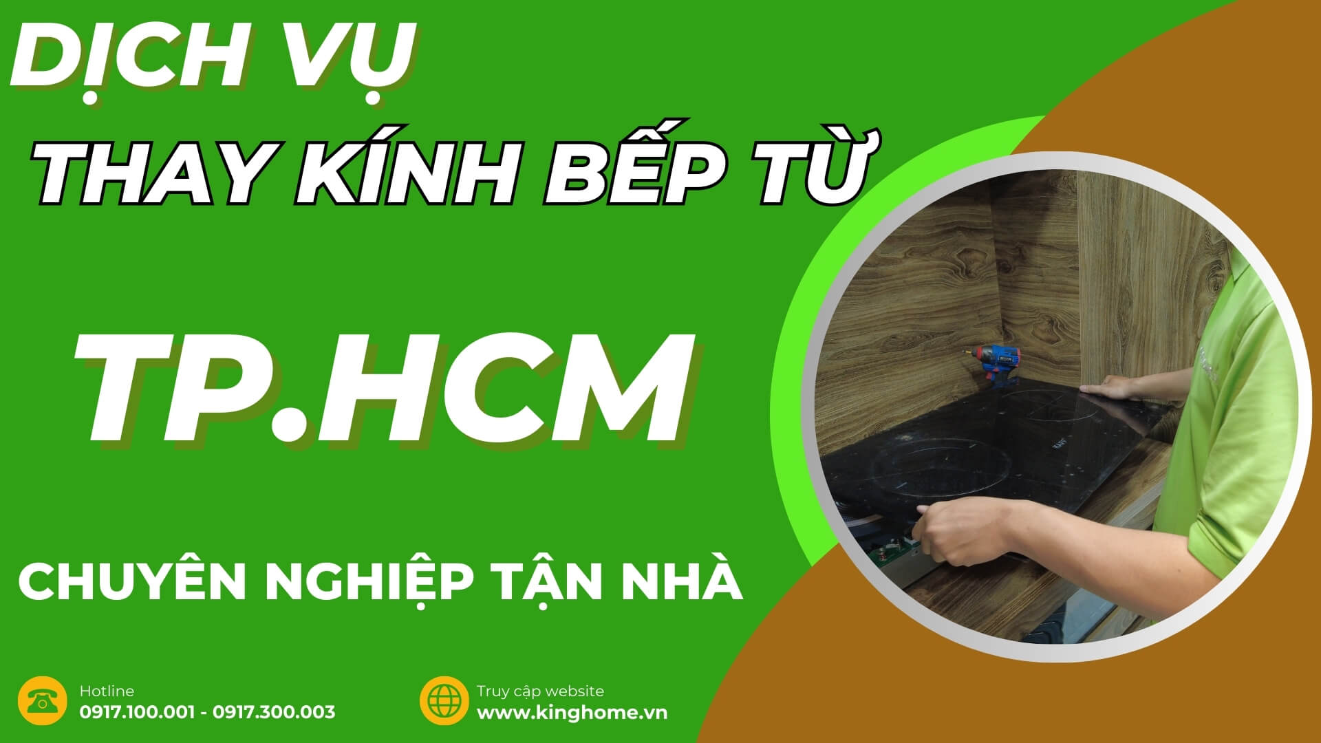 Dịch vụ thay kính bếp từ tại TPHCM chuyên nghiệp tận nhà