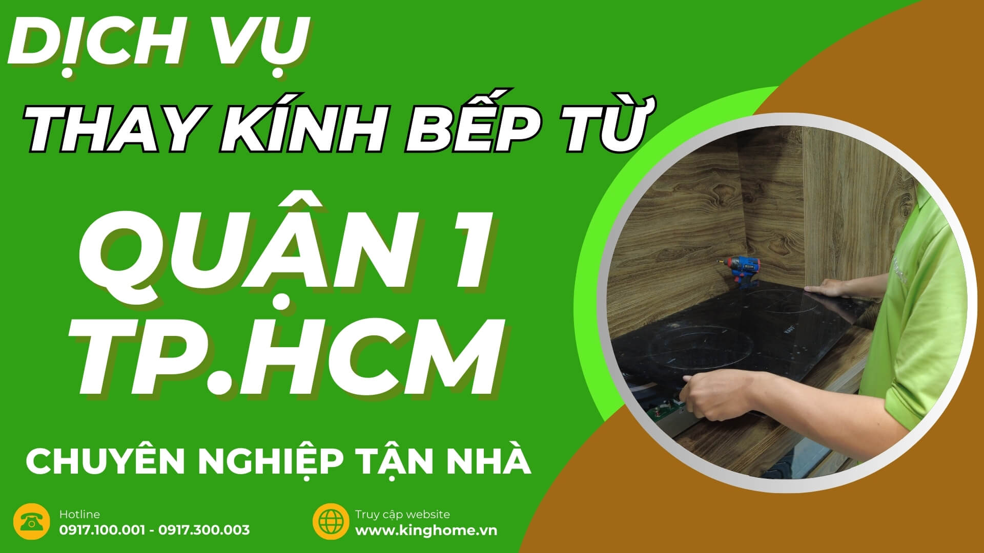 Dịch vụ thay kính bếp từ tại Quận 1 TPHCM chuyên nghiệp tận nhà