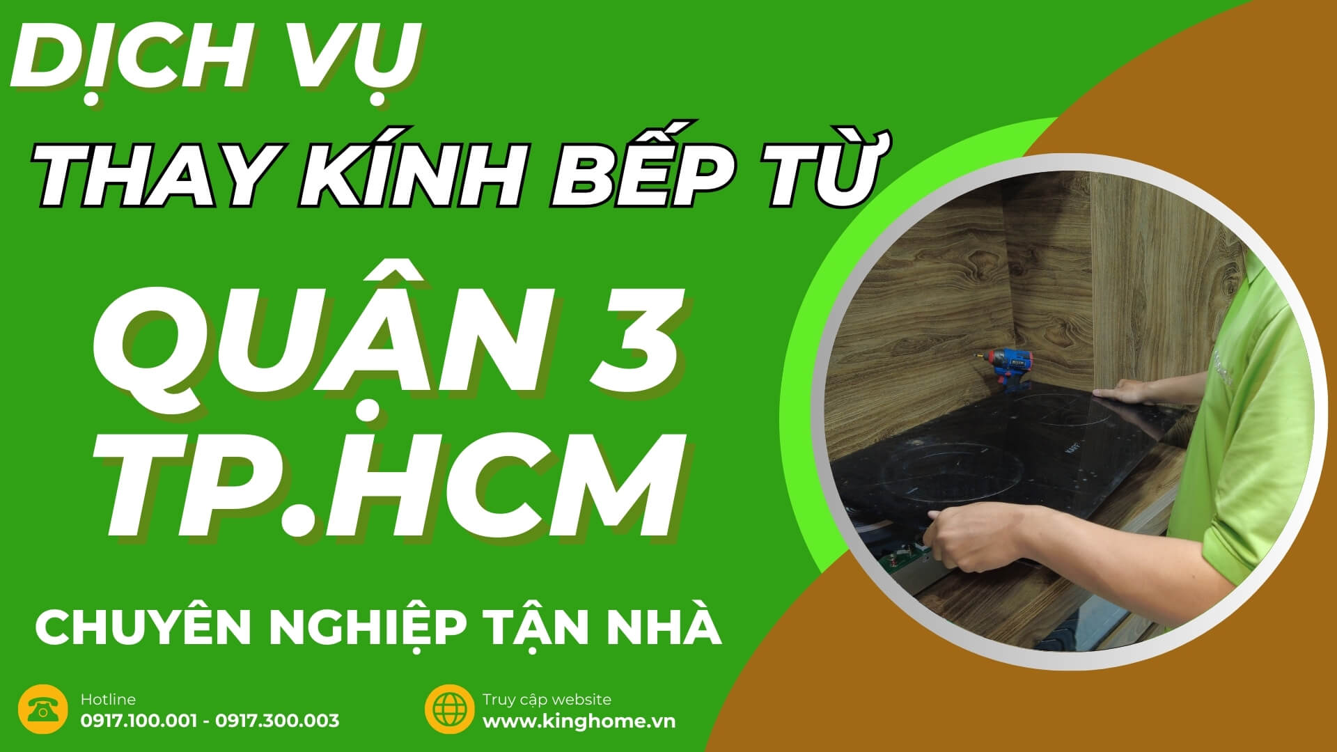 Dịch vụ thay kính bếp từ tại Quận 3 TPHCM chuyên nghiệp tận nhà