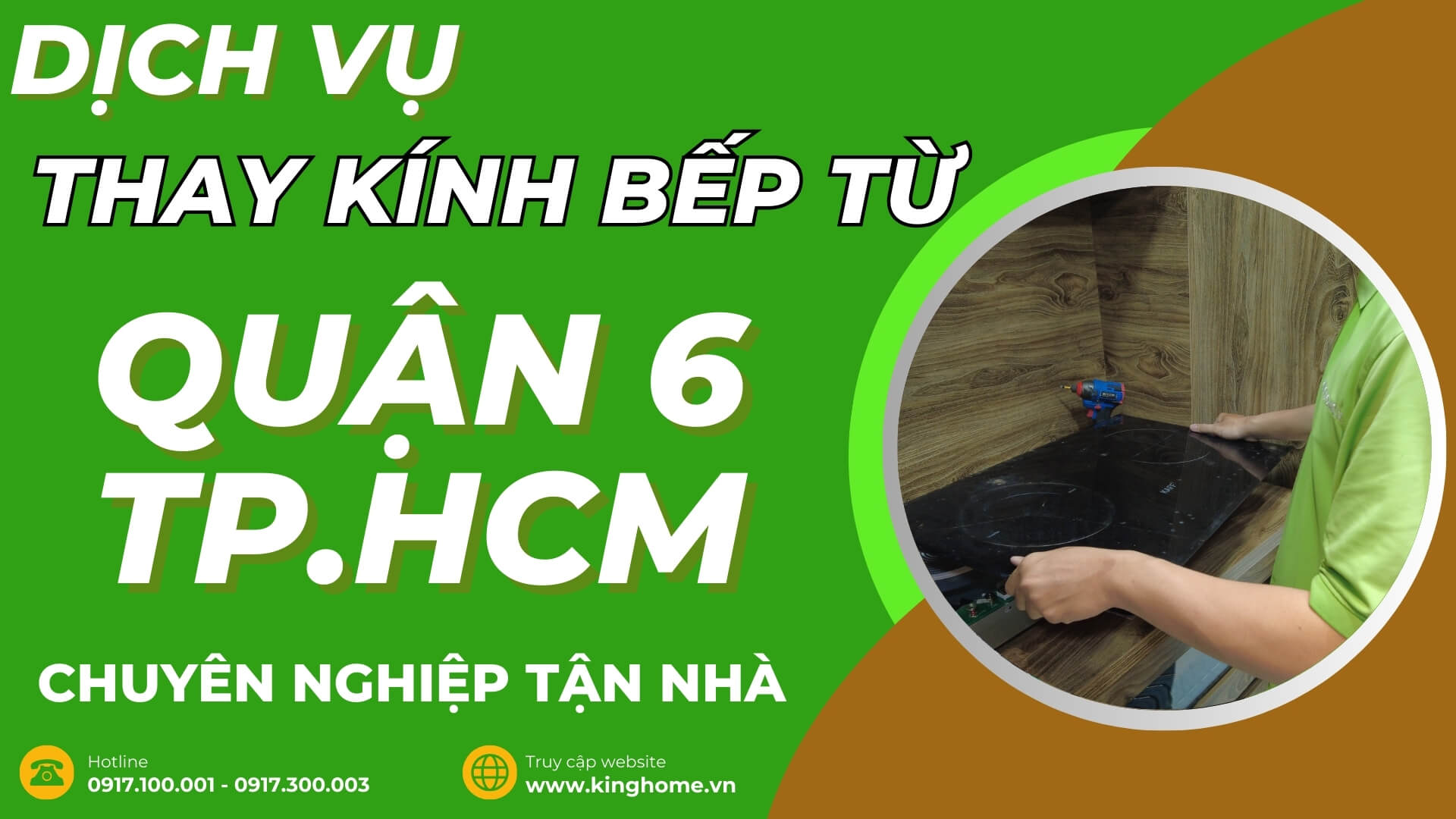 Dịch vụ thay kính bếp từ tại Quận 6 TPHCM chuyên nghiệp tận nhà