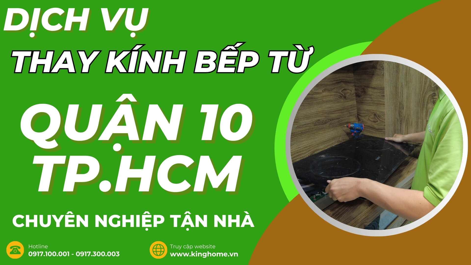 Dịch vụ thay kính bếp từ tại Quận 10 TPHCM chuyên nghiệp tận nhà