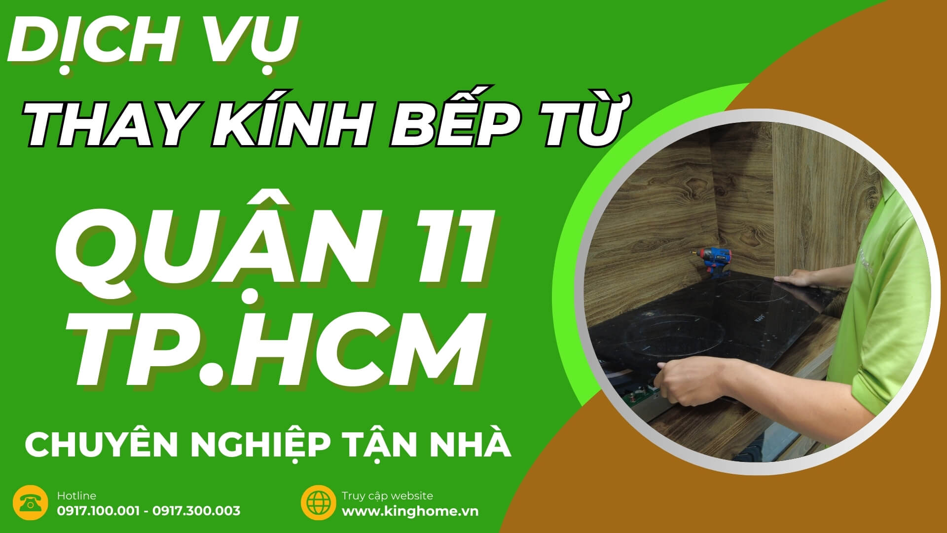 Dịch vụ thay kính bếp từ tại Quận 11 TPHCM chuyên nghiệp tận nhà