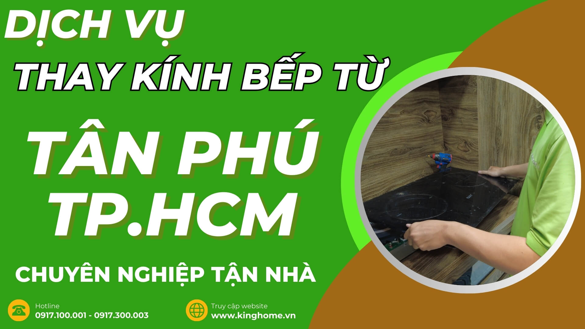 Dịch vụ thay kính bếp từ tại Quận Tân Phú TPHCM chuyên nghiệp tận nhà