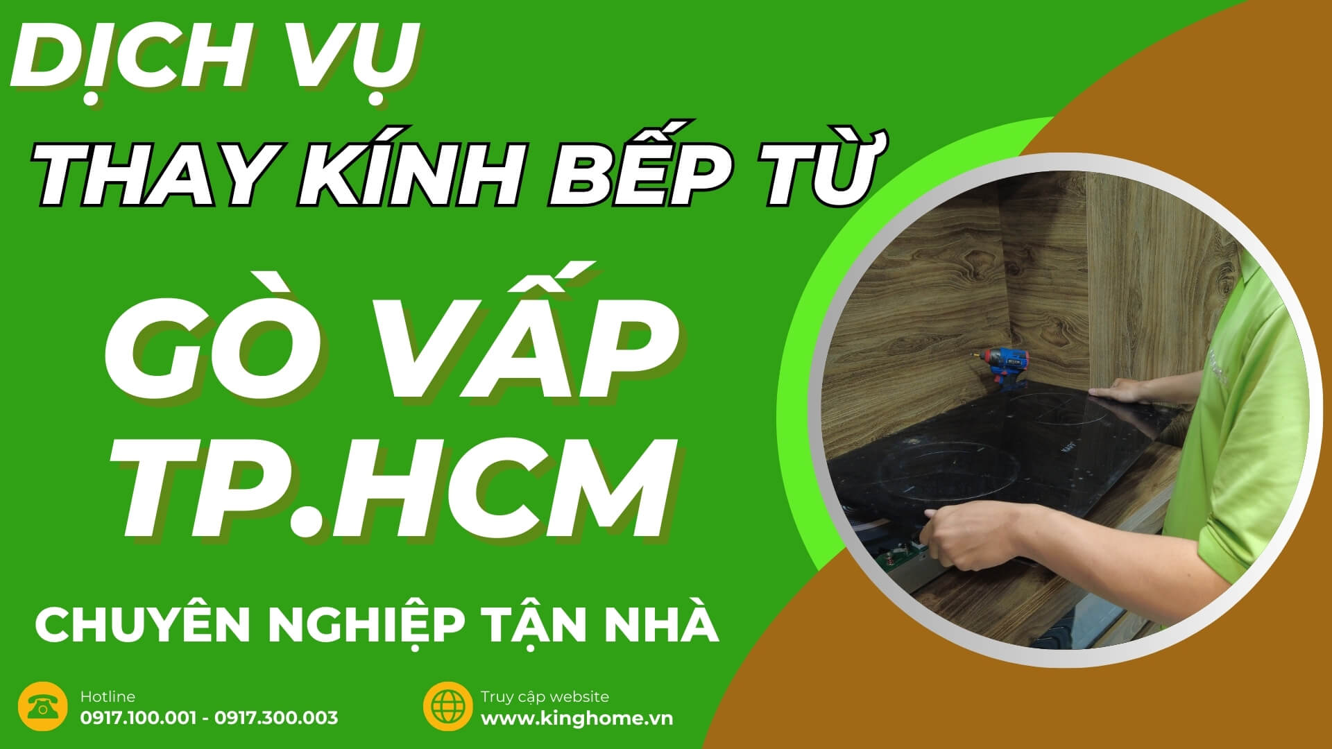 Dịch vụ thay kính bếp từ tại Quận Gò Vấp TPHCM chuyên nghiệp tận nhà