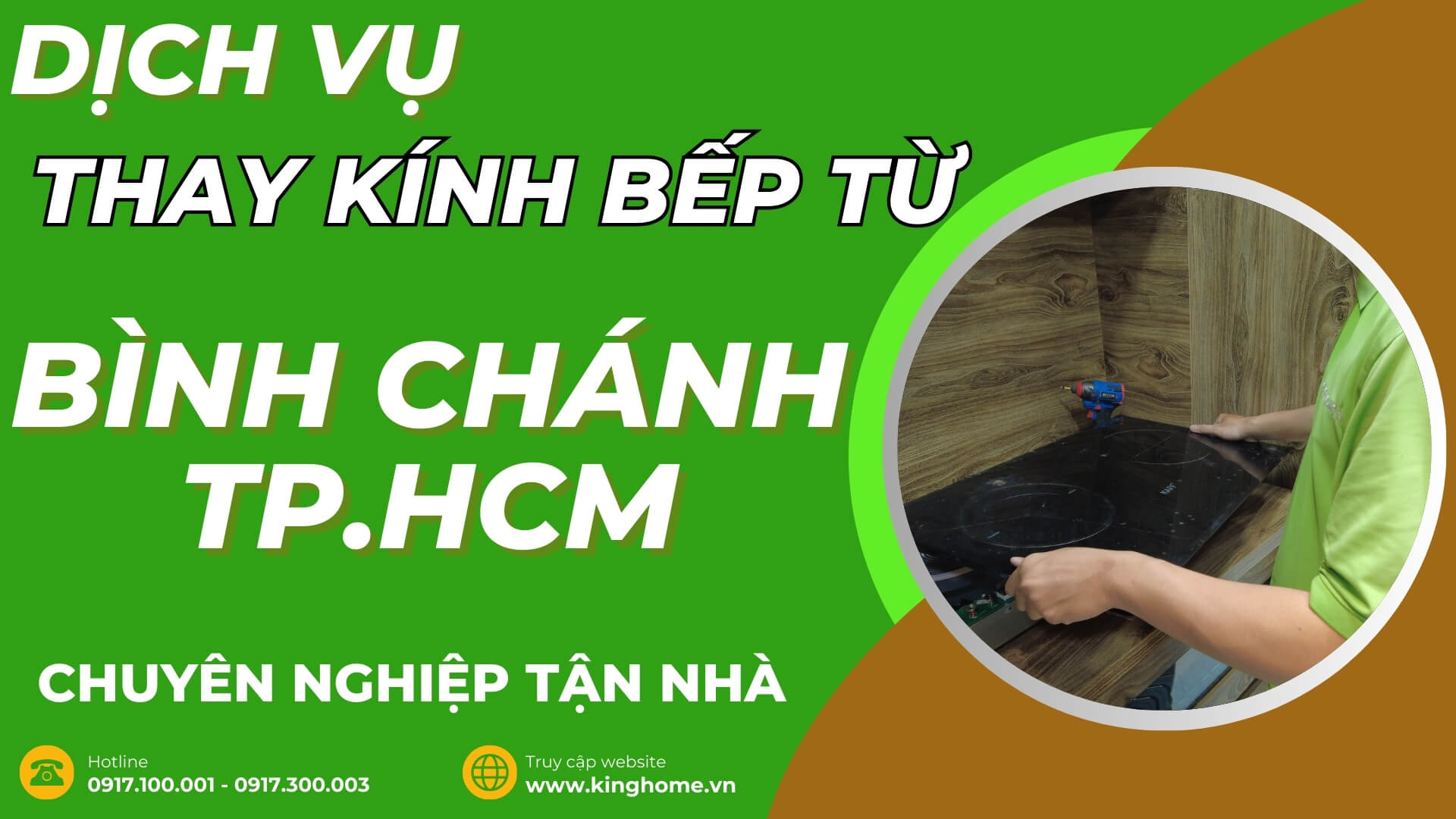 Dịch vụ thay kính bếp từ tại Bình Chánh TPHCM chuyên nghiệp tận nhà