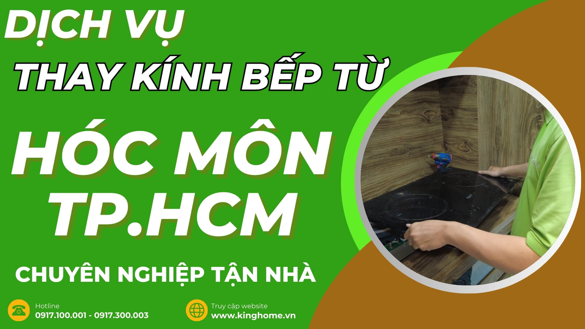 Dịch vụ thay kính bếp từ tại Hóc Môn TPHCM chuyên nghiệp tận nhà