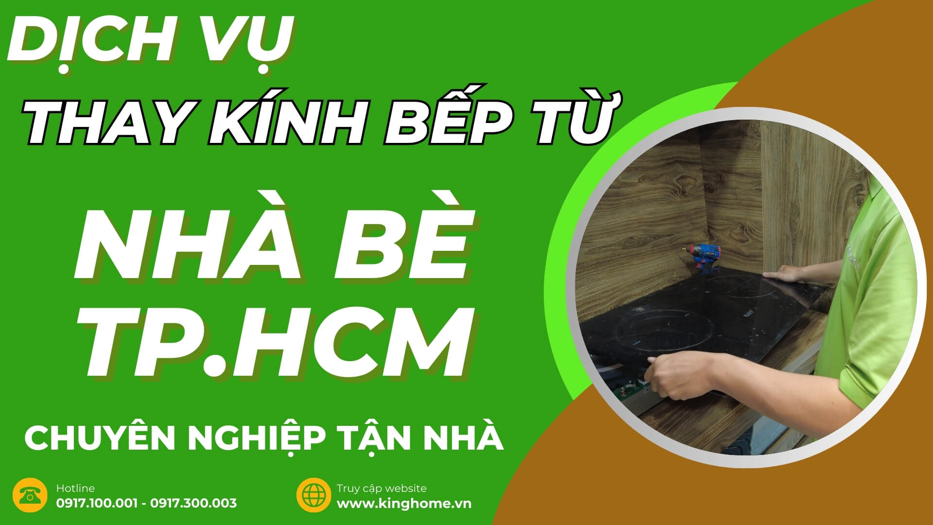 Dịch vụ thay kính bếp từ tại Nhà bè TPHCM chuyên nghiệp tận nhà