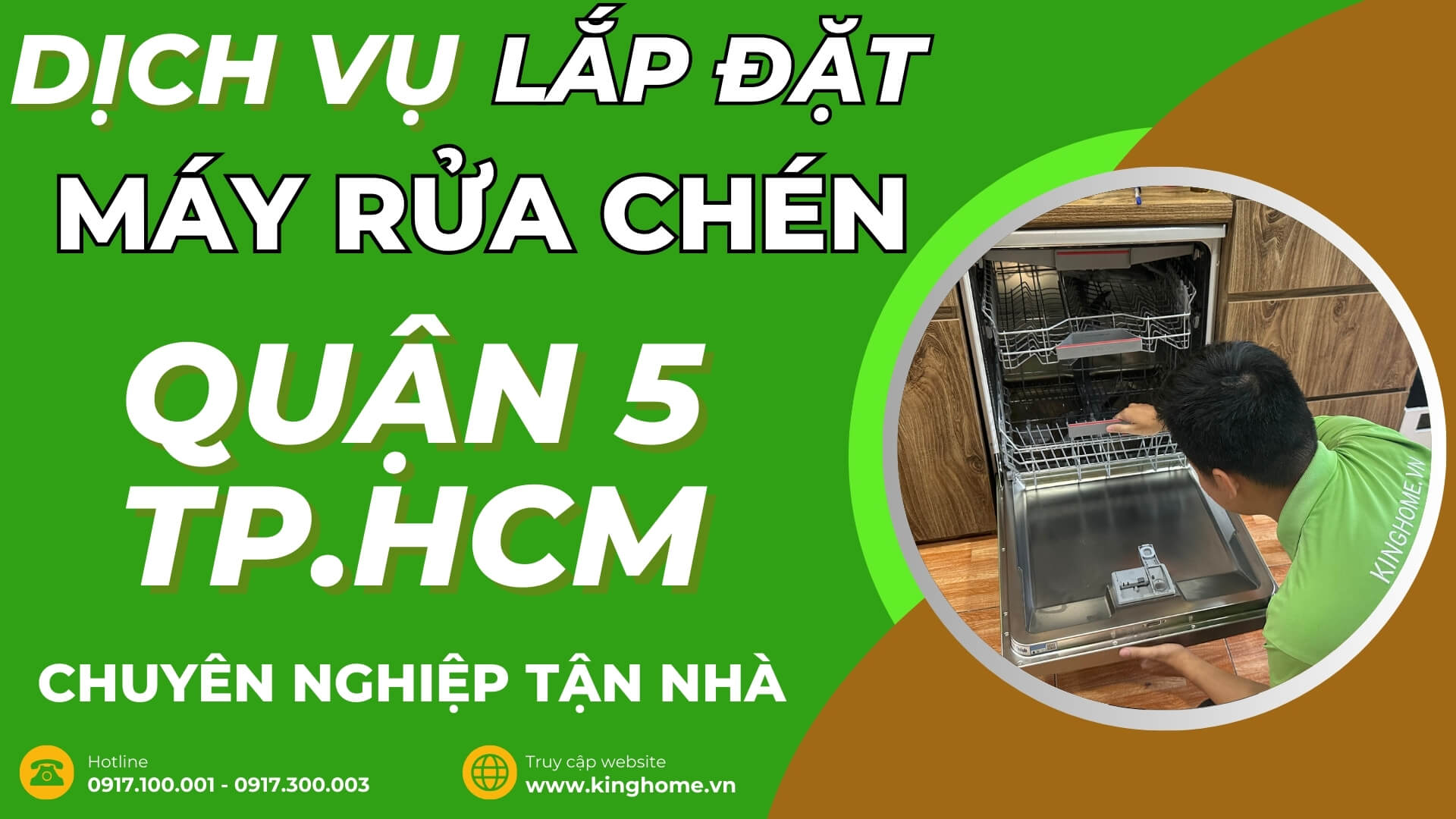 Dịch vụ lắp đặt máy rửa chén tại Quận 5 TPHCM chuyên nghiệp tận nhà