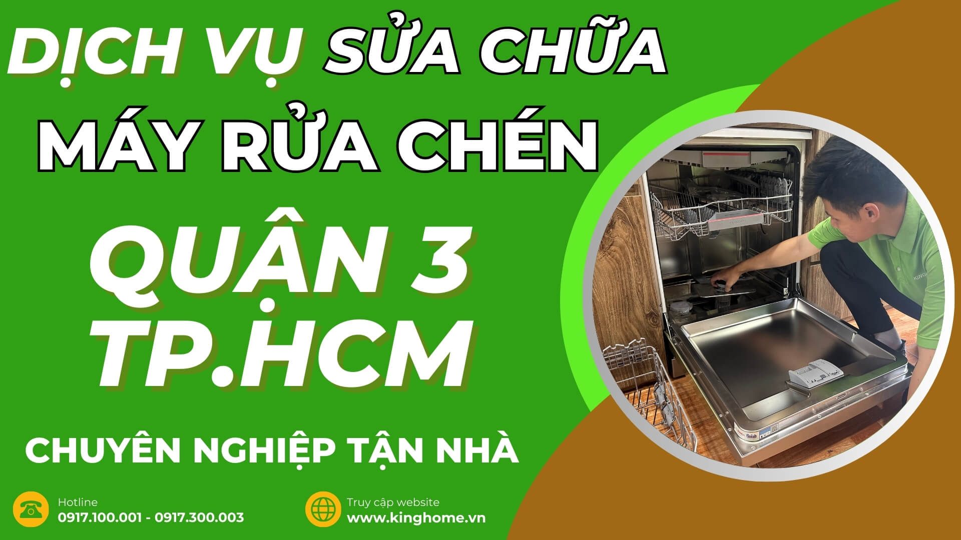 Dịch vụ sửa chữa máy rửa chén tại Quận 3 TPHCM chuyên nghiệp tận nhà