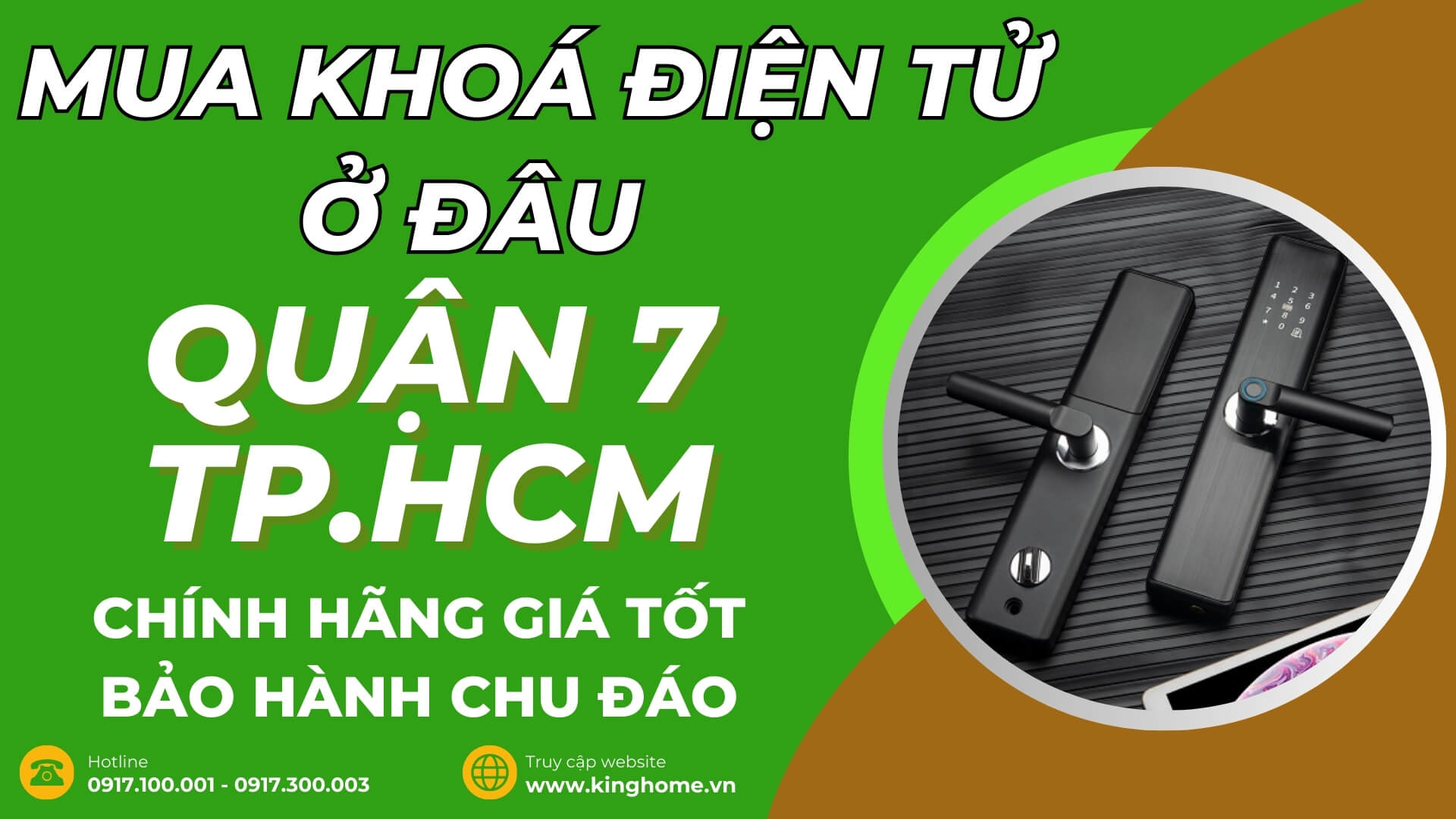 Mua khoá điện tử ở đâu tại Quận 7 TPHCM chính hãng giá tốt bảo hành chu đáo