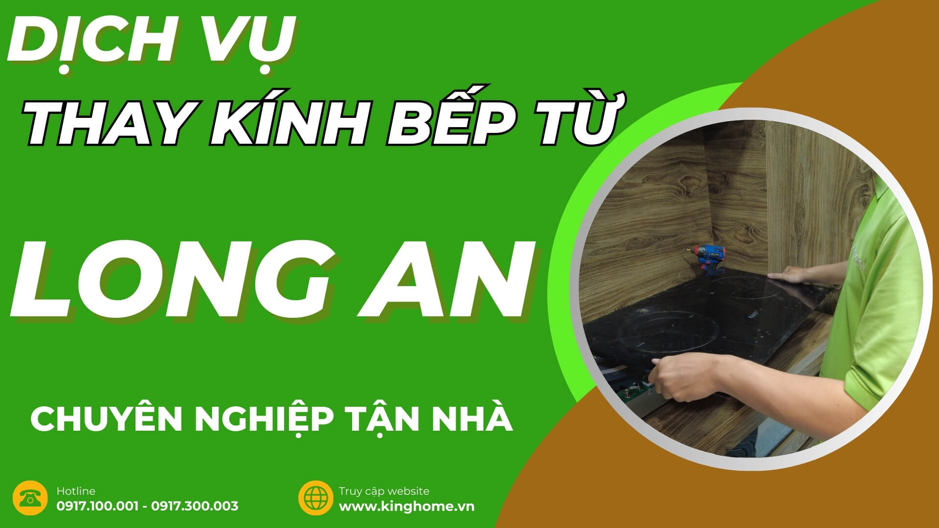 Dịch vụ thay kính bếp từ tại Long An chuyên nghiệp tận nhà