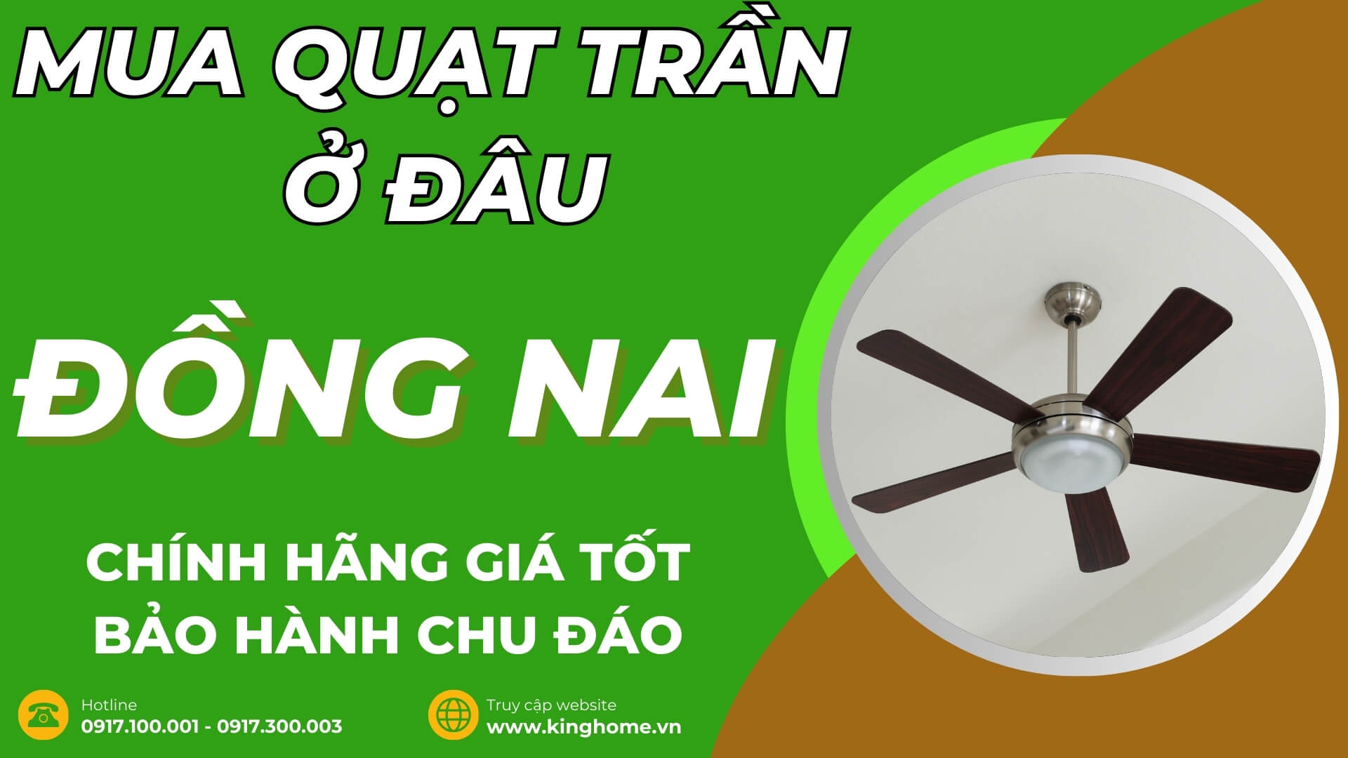 Mua quạt trần ở đâu tại Đồng Nai chính hãng giá tốt bảo hành chu đáo