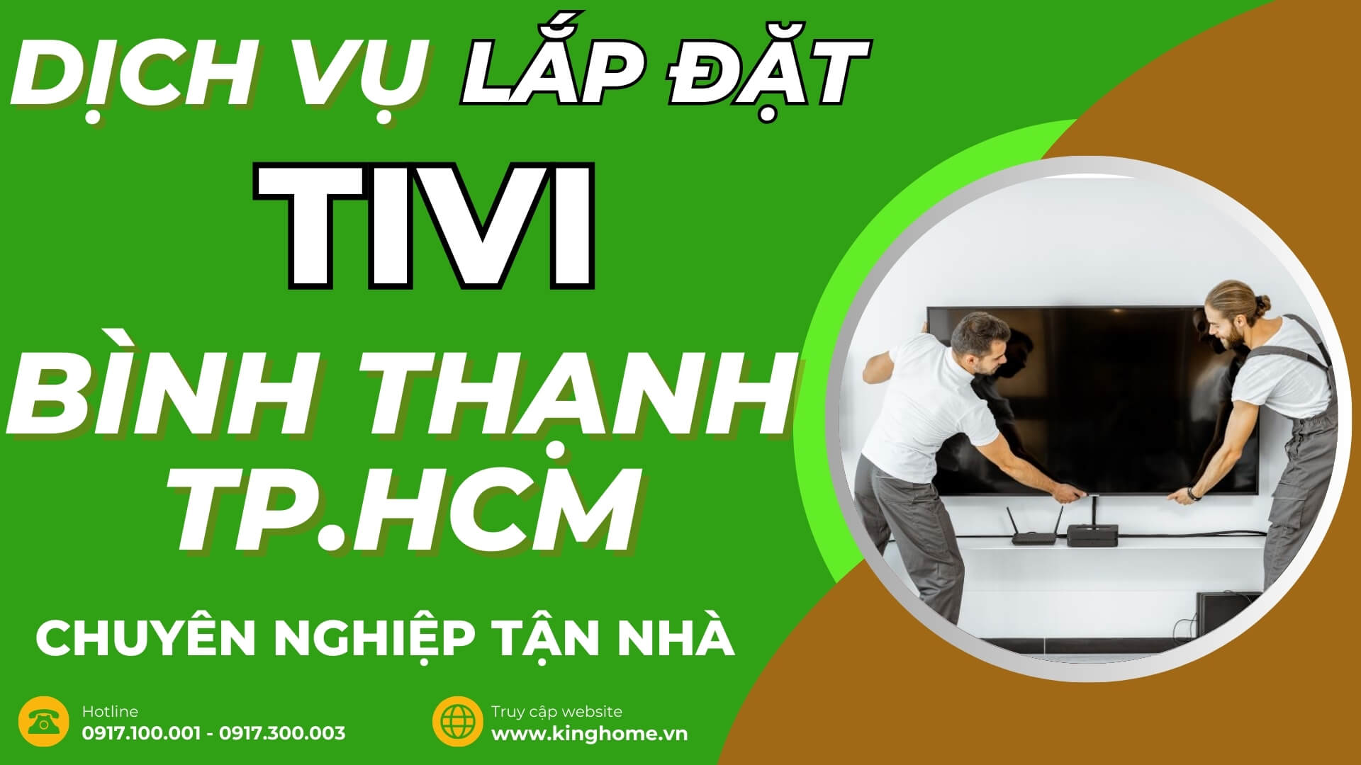 Dịch vụ lắp đặt tivi ở đâu tại Quận Bình Thạnh TPHCM chuyên nghiệp tận nhà