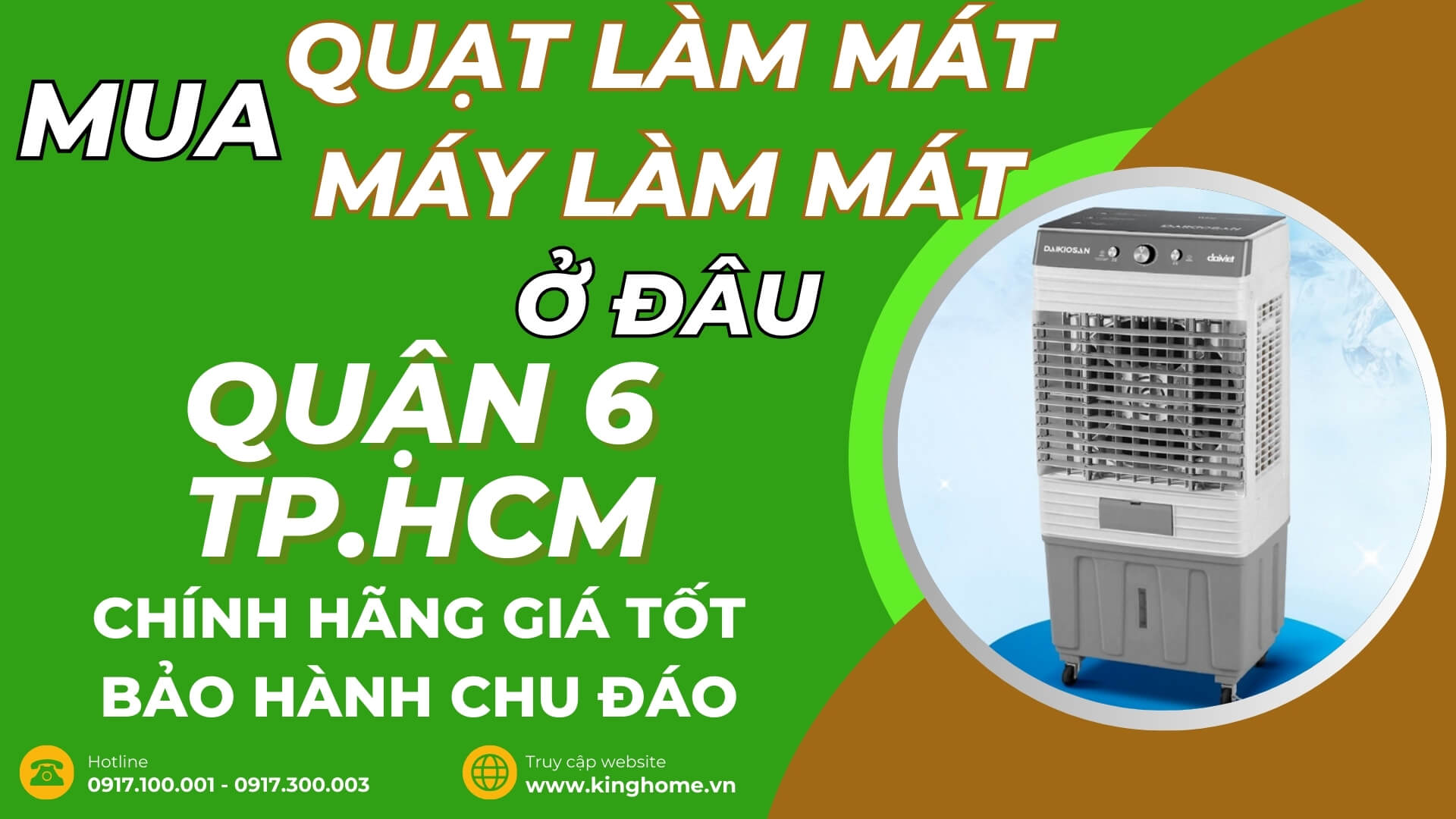 Mua quạt làm mát, máy làm mát không khí ở đâu tại Quận 6 TPHCM chính hãng giá tốt bảo hành chu đáo