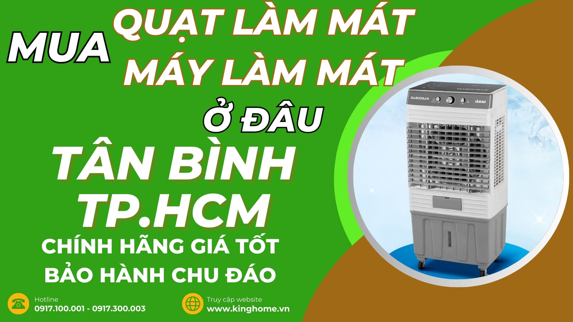 Mua quạt làm mát, máy làm mát không khí ở đâu tại Quận Tân Bình TPHCM chính hãng giá tốt bảo hành chu đáo