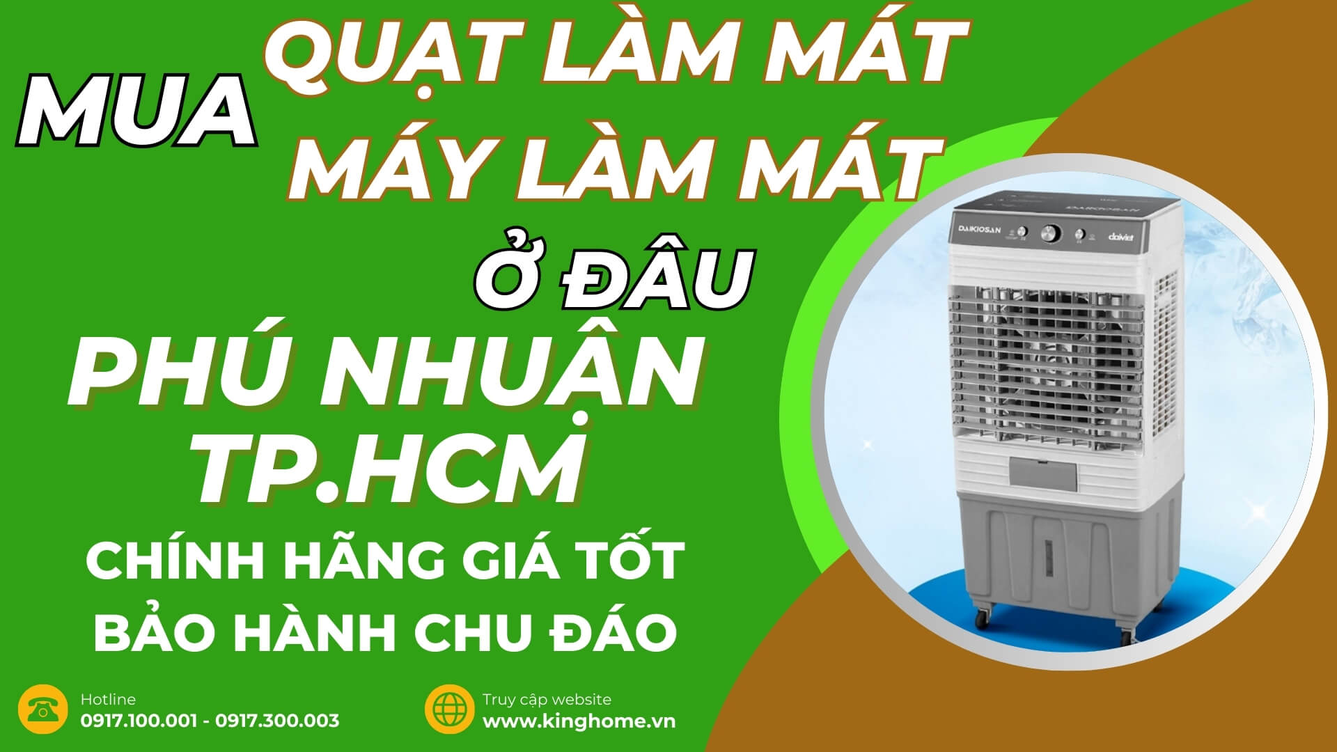 Mua quạt làm mát, máy làm mát không khí ở đâu tại Quận Phú Nhuận TPHCM chính hãng giá tốt bảo hành chu đáo