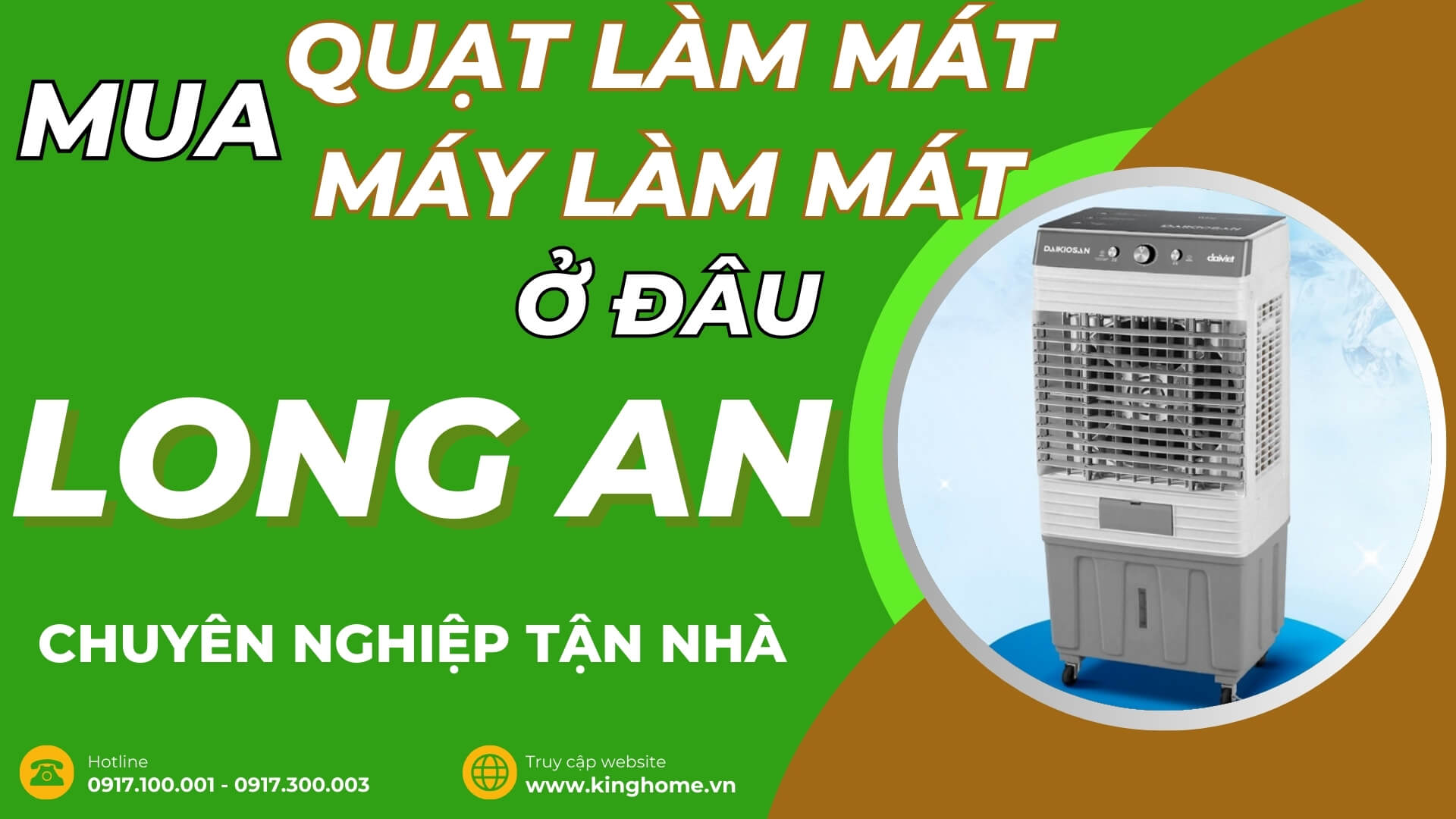 Mua quạt làm mát, máy làm mát không khí ở đâu tại Long An chính hãng giá tốt bảo hành chu đáo